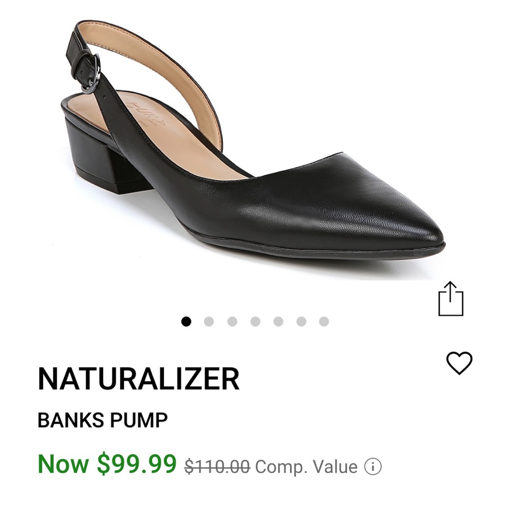 Naturalizer Banks pump Black 6.5